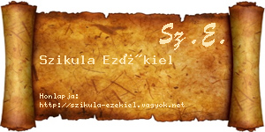 Szikula Ezékiel névjegykártya
